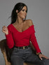 Off the Shoulder Long Sleeve Top for Women