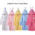 Children's Hooded Cotton Bathrobe with Rabbit Design