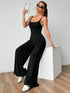 Elegant Women's Knitted Jumpsuit in Black and Grey