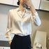 Elegant Satin Finish Long Sleeve Blouse for Women