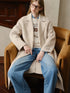 Stylish Women's Petite Wool Overcoat with Suit Lapel
