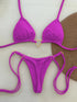 White Lace-Up Bikini Set for Women