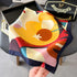 Elegant Floral Print Silk Hairband Scarf