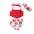 Toddler Girls 3 Piece Strawberry Print Bikini Set