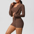 3-Piece Brown Yoga Set for Women