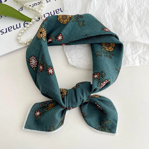 55cm Laies Cotton Linen Square Scarf for Women
