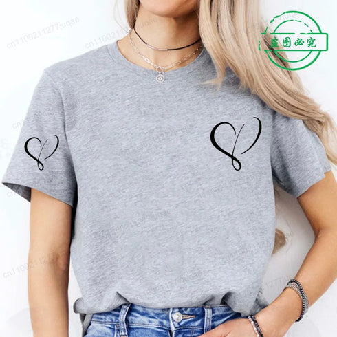 Women’s Heart Design Casual T-Shirt