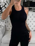 Women’s Ribbed Round Neck Tank Top - Summer Essential