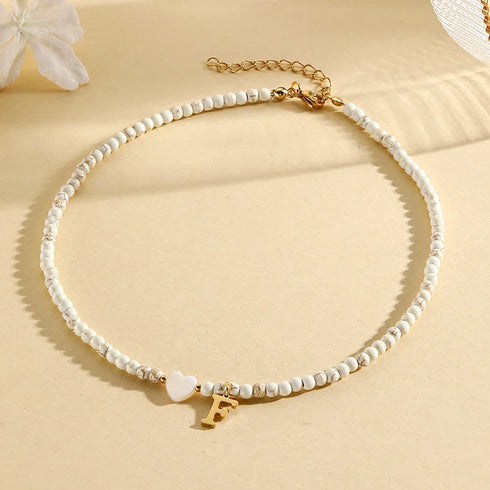 Personalised Bohemian Choker Necklace with Heart Pendant