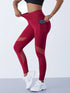 Women's High Waist Mesh Splicing Leggings