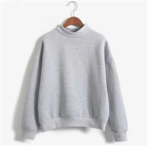 Women's Velvet Turtleneck Long Sleeve Sweatshirt