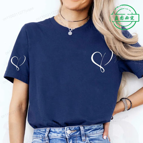 Women’s Heart Design Casual T-Shirt
