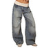 Wide Leg Denim Cargo Pants for Women