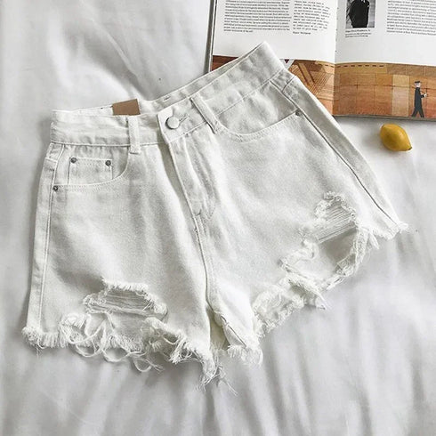Chic High Waist Denim Shorts for Women
