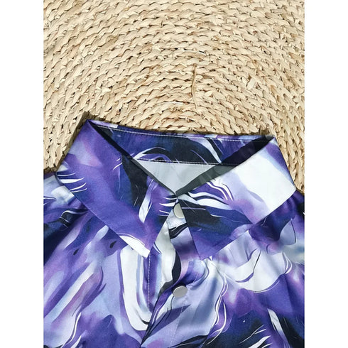 European Style Colour Block Shirt with Lapel Design