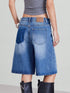 High-Waisted Loose-Fitting Denim Shorts for Women