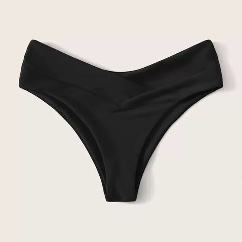 Classic Black High Waist Bikini Bottom