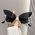 Diamond Butterfly Sunglasses with UV400 Protection