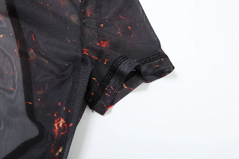 Colorful Print Backless Jumpsuit for Women