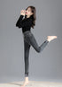 Women's Fleece-Lined High-Waisted Slim Fit Jeans