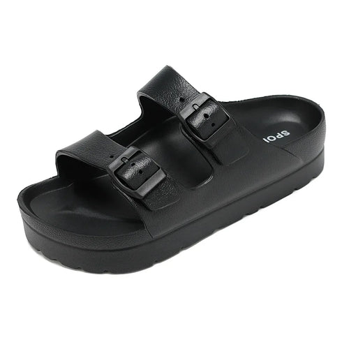 Crestar Women Platform Sandals with Arch Support and Buckle