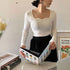 Vintage Square Collar Knitted Pullover Sweater