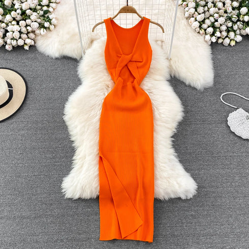 Elegant Wrap Split Maxi Dress for Women