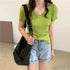Basic V-neck Ribbed Summer Pullover Sweater