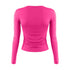 Womens Long Sleeve Bodycon Crop Top - Solid Colours