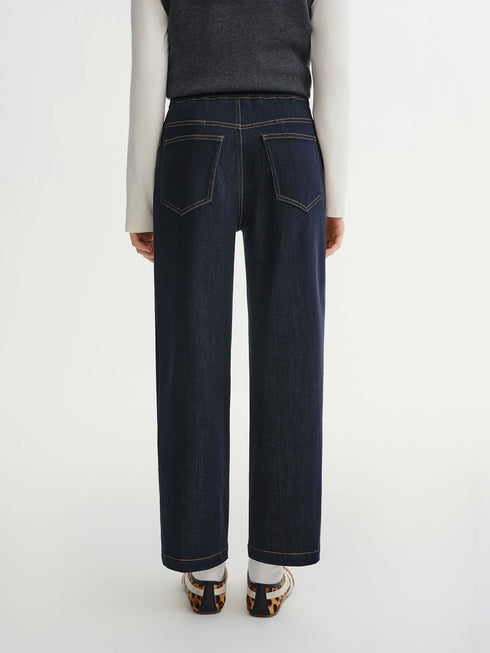 DUSHU Plus Size Women's Double-Layered Fleece Lined Jeans