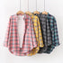 Plaid Flannel Shirt for Women - Casual Long Sleeve Top