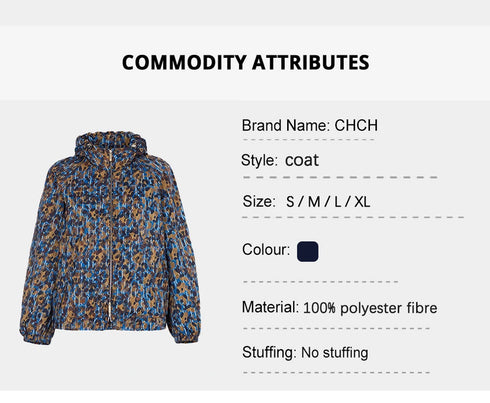 CHCH Women's Printed Hooded Jacket