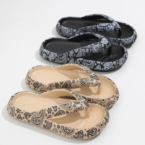 Leopard Print Summer Comfort Flip-Flops