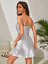 Elegant Women's Satin Nightgown with Lace Trim