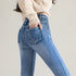 High Waist Thermal Denim Jeans for Women