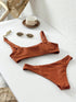Caramel Brown Minimalist Bikini Set