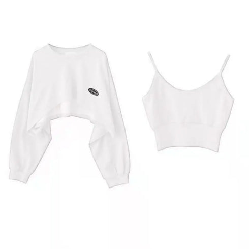 Women's Solid Colour O-neck Long Sleeve Hoodie Sweatshirt