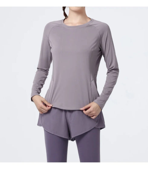 PHIGEER Women's Loose Fit Quick Dry Long Sleeve Top