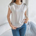 Women's Vintage Sleeveless Pearl Detail Cami Top
