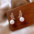 Light Luxury Imitation Pearl Drop Earrings for Women