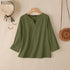 2025 ZANZEA Autumn Blouse Women V Neck Long Sleeve Tops Casual Solid Loose Shirt Female OL Work Blouses Retro Tunic Blusas Mujer