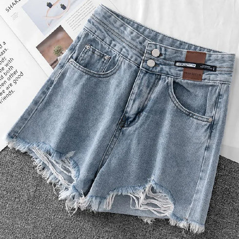Chic High Waist Denim Shorts for Women