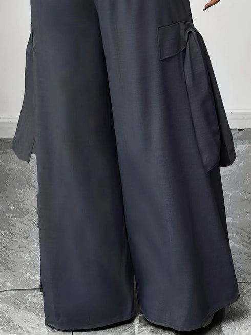 Graphite Gray Women's Oversized Casual Pants