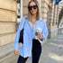 HXAO 2025 Shirts Blouses New Long Striped Shirt Women Long Sleeve Casual Shirts Large Tops Summer Plain Button Up Shirts 088