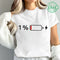 1% Battery Print Graphic Casual T-Shirt for Women