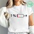 1% Battery Print Graphic Casual T-Shirt for Women