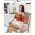 Women's Shirt Tops Fashion One-Shoulder Ruffles Short-sleeved Tops Chiffon Tops S-XXL