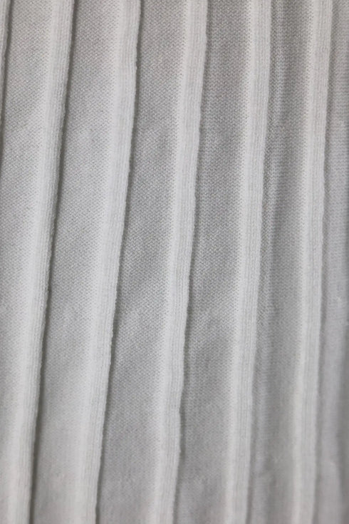 Elegant White Pleated Skirt Set with Short Sleeve Top
