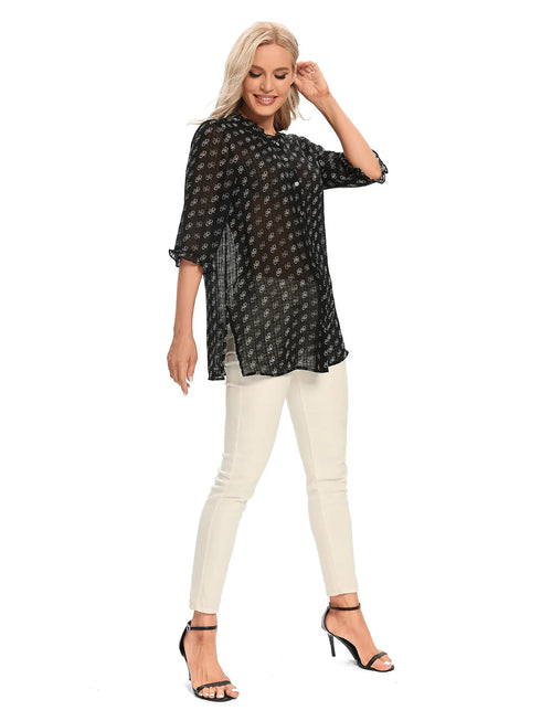 Women’s Casual Woven Shirt for Spring and Summer