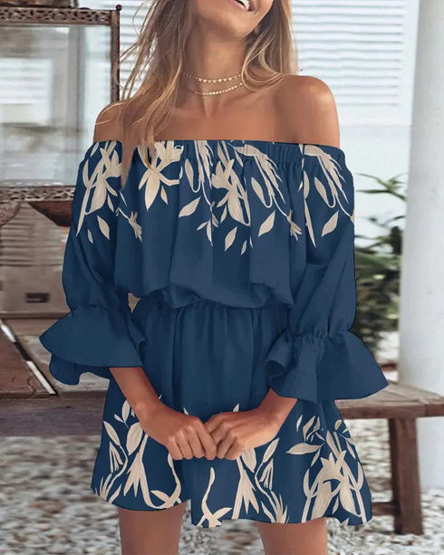 Women’s Off Shoulder Floral Blouse - Boho Summer Top